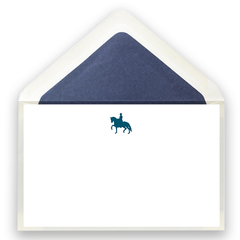 Karte Pferd Dressur blau