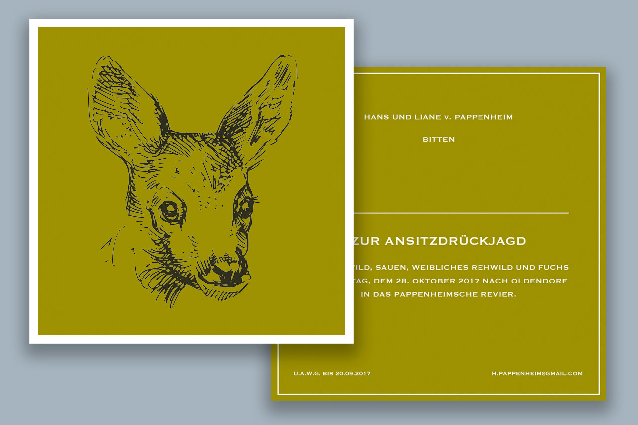 Exklusive und klassische Einladungen zur Jagd gestalten lassen Exklusive und klassische Einladungen zur Jagd gestalten lassen