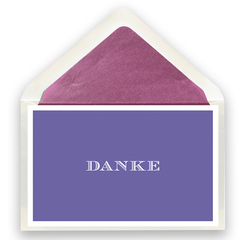 Karte Danke blau-lila