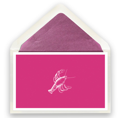 Klappkarte Hummer pink