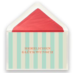  Klappkarte Herzlichen Glückwunsch mit Streifen