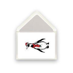 Karte runde Ecken Pinguin