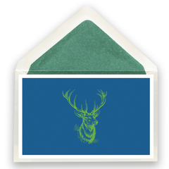 Karte Hirsch blau