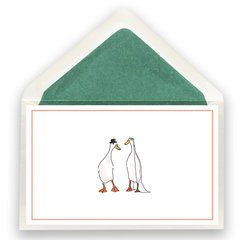 Klappkarte Hochzeitspaar Enten