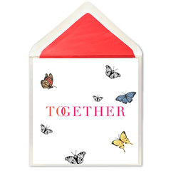 Klappkarte "TOGETHER" mit Schmetterlingen