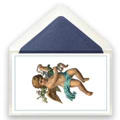 Klappkarte Weihnachtsengel barock