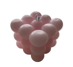 Bubble Kerze rosa