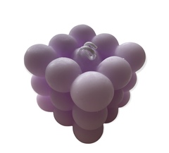 Bubble Kerze flieder