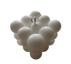 Bubble Kerze weiss