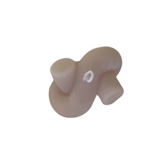 Kleine Knotenkerze beige