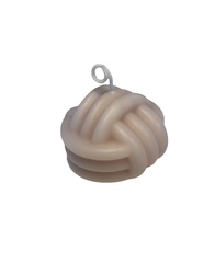 Manschettenknoten Kerze klein beige