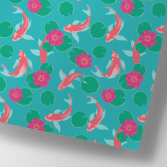 Geschenkpapier Neon KOI Fische