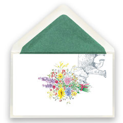 Klappkarte Blumen Elefant