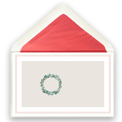 Klappkarte Weihnachtskranz Hagebutte