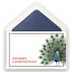 Klappkarte Pfau