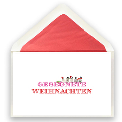   Klappkarte Pinguine Gesegnete Weihnachten