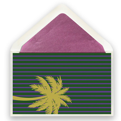Klappkarte Palme gold