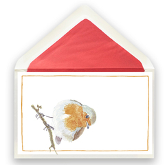 Klappkarte Vogel orange