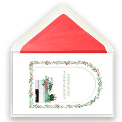 Klappkarte Weihnachten Kamin Fensterstanze