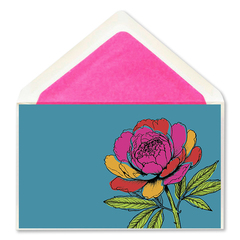 Klappkarte Blume pink
