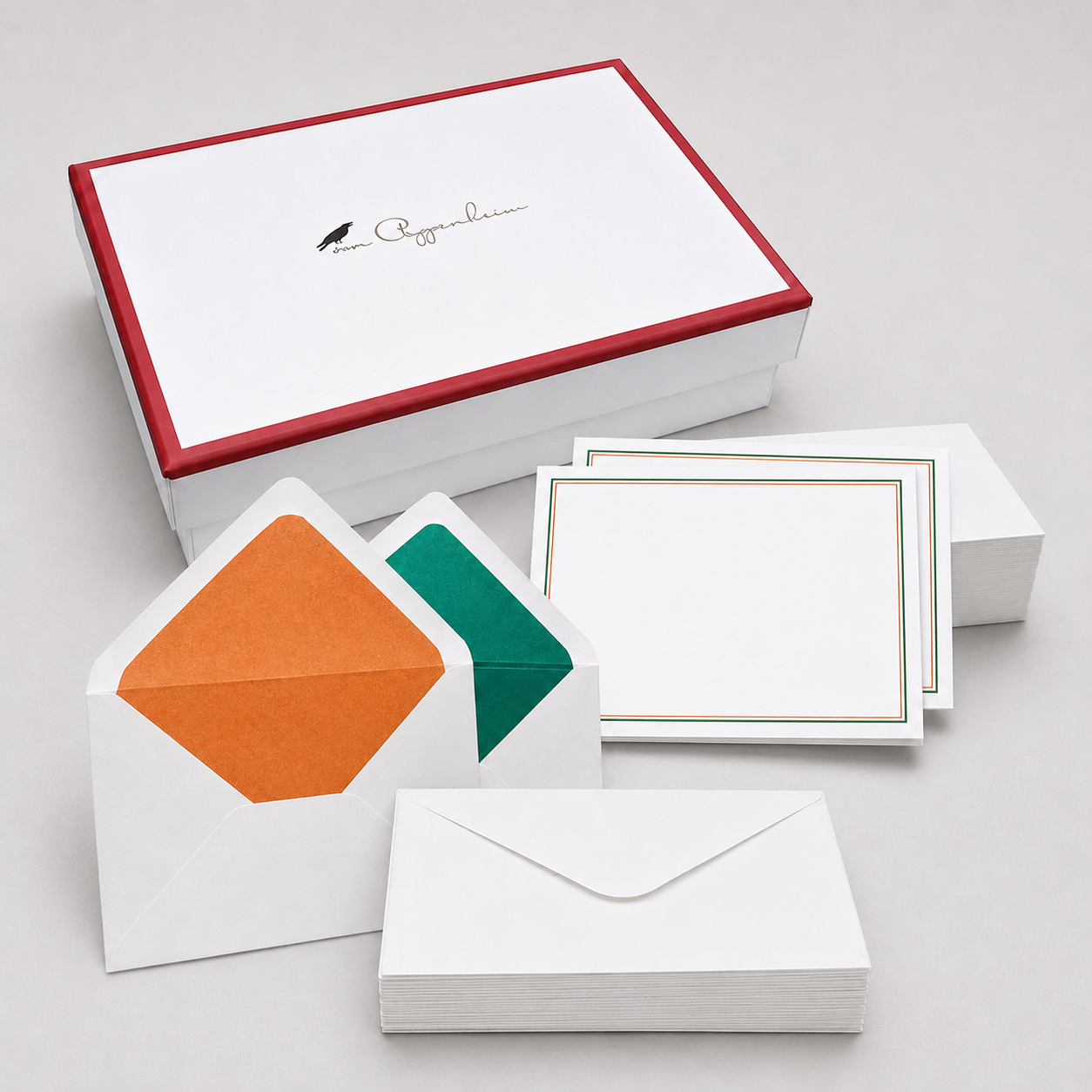 592_briefkartensets_orange_gruen-geschenkbox