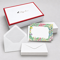 Box mit Briefkarten und Kuverts "Blumengirlande"