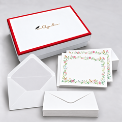 Box mit Briefkarten und Kuverts "Frühlingsgirlande"