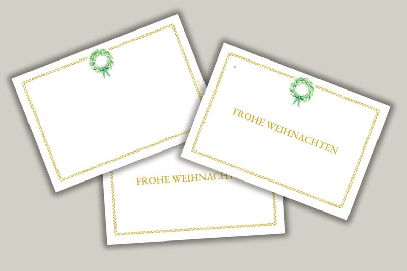 Goldgerahmter Kranzgruß