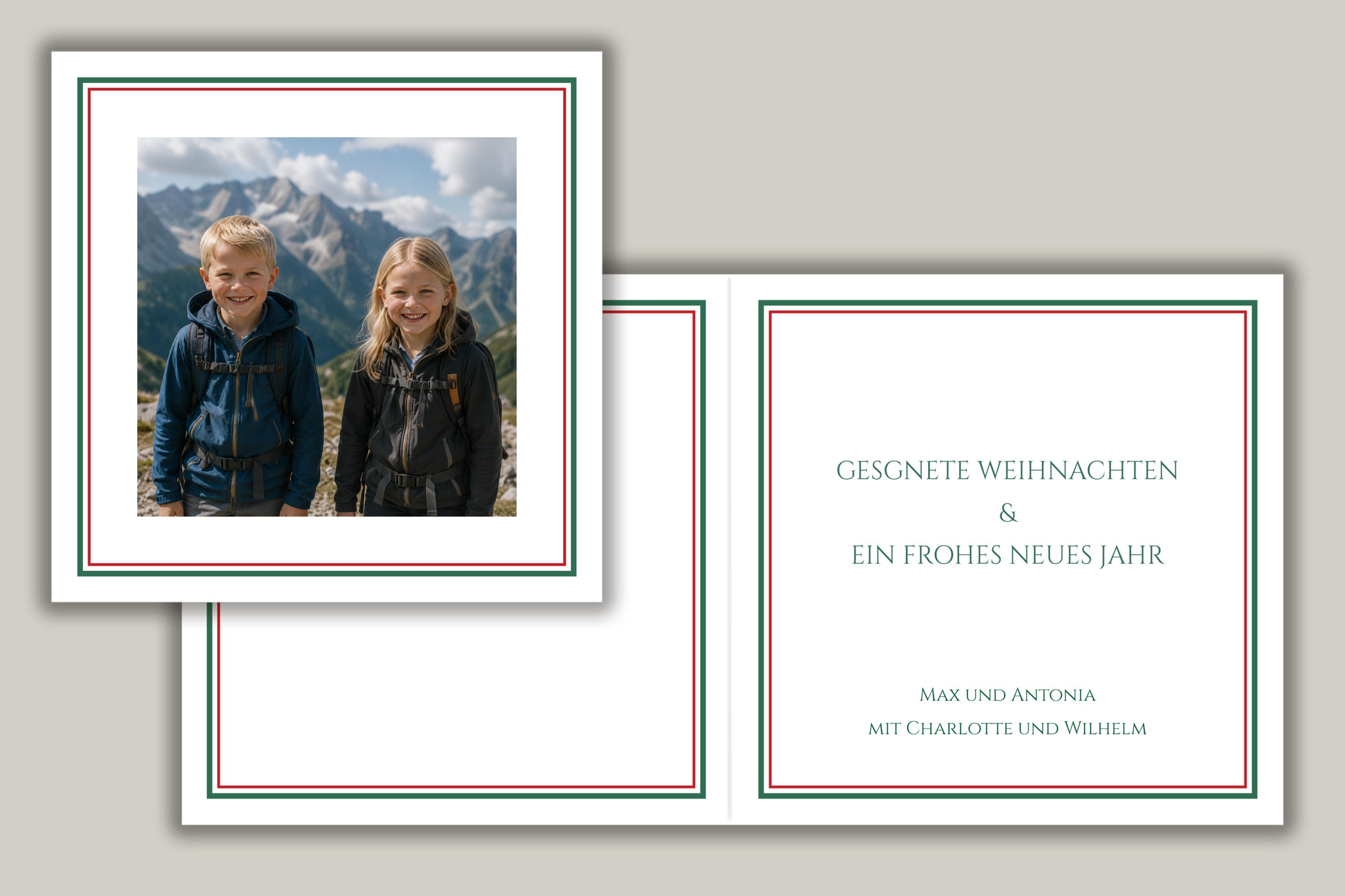 Rotgrünes Fotoquadrat – Anwendungsbeispiel 1