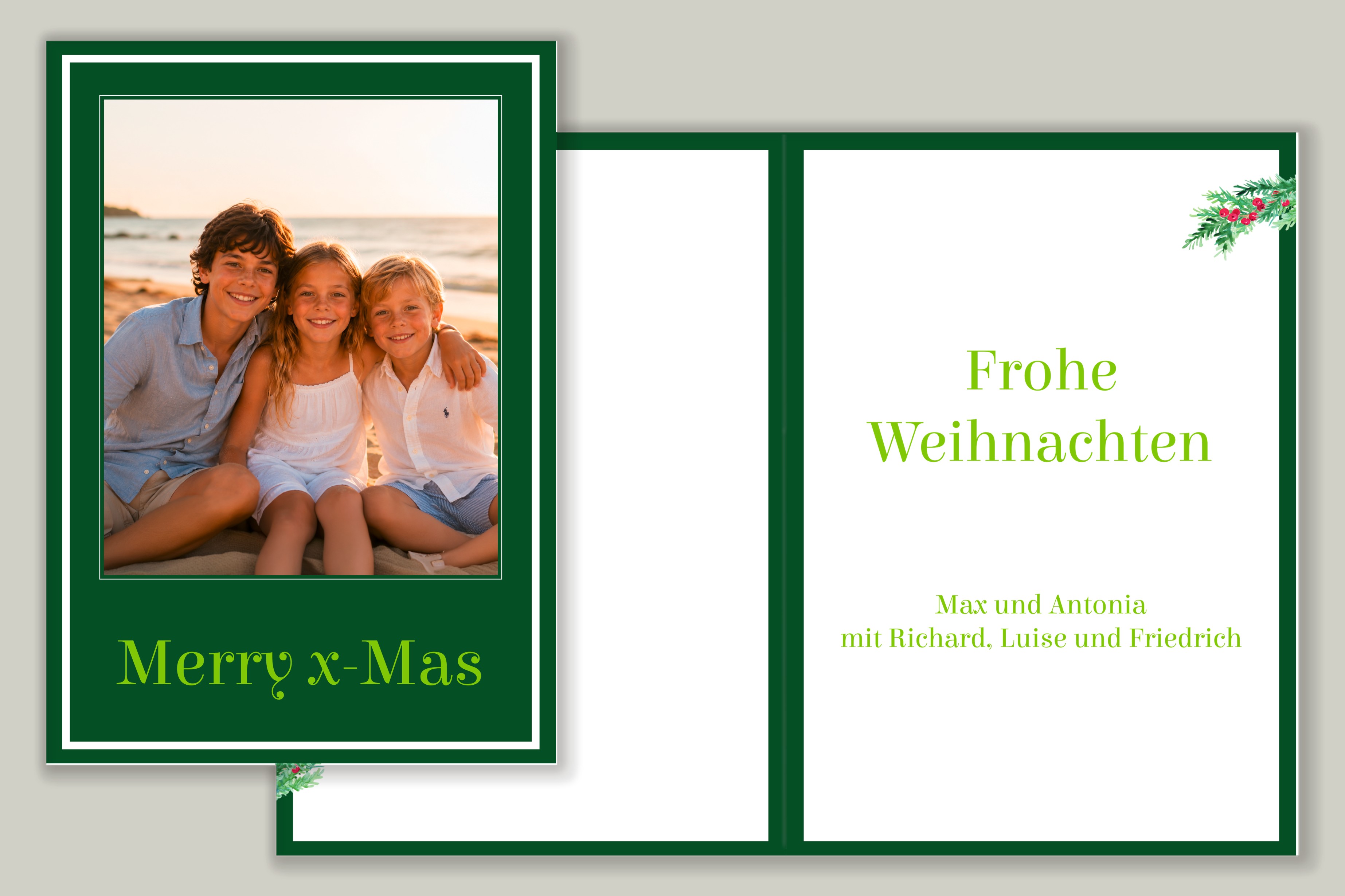 Dunkelgrüner Mistelrahmen