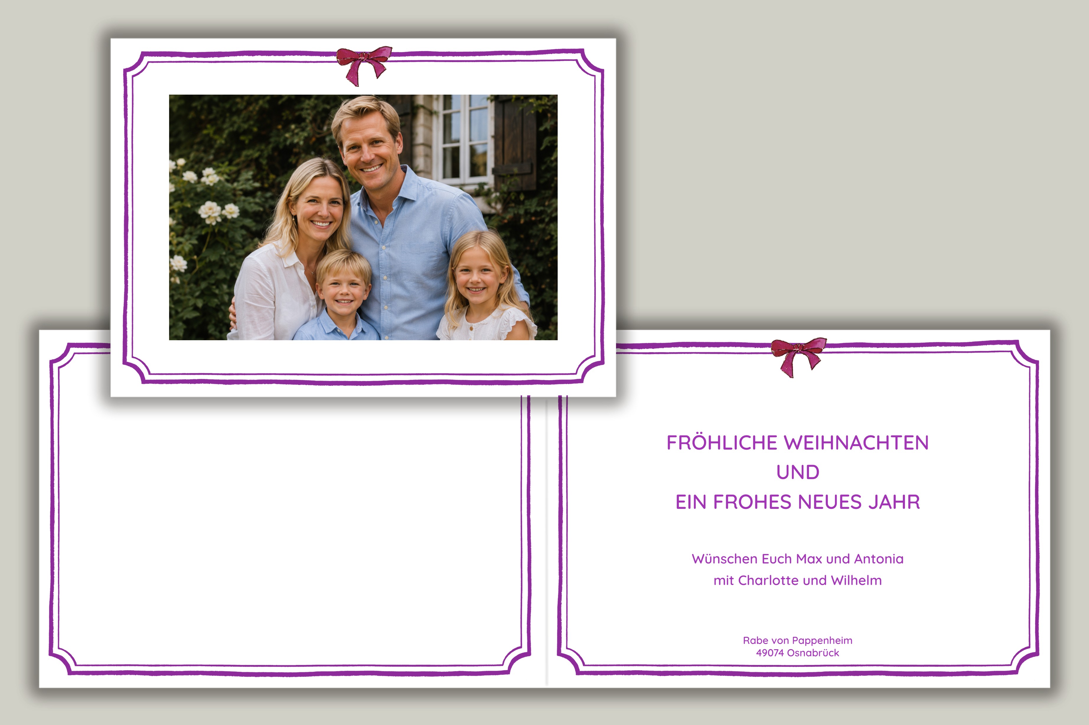 Violetter Streifenrahmen