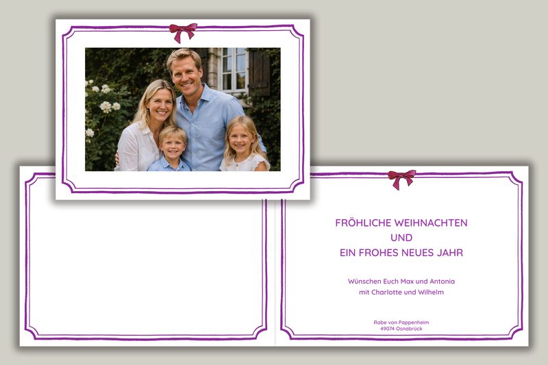 Violetter Streifenrahmen