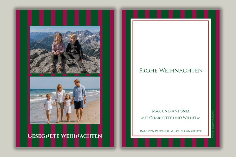 Rotgrünes Streifenduo