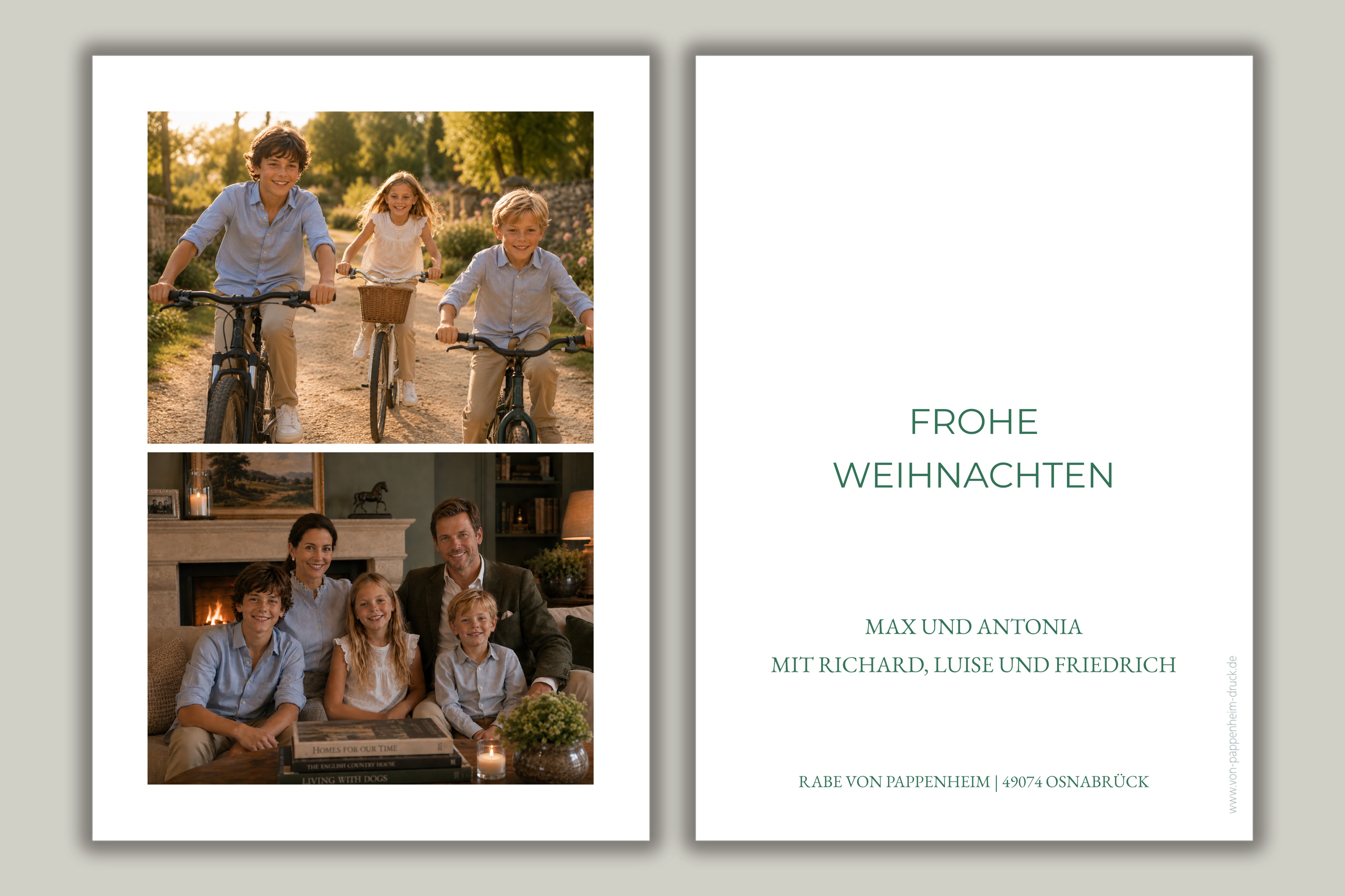 Weißes Fotoduo