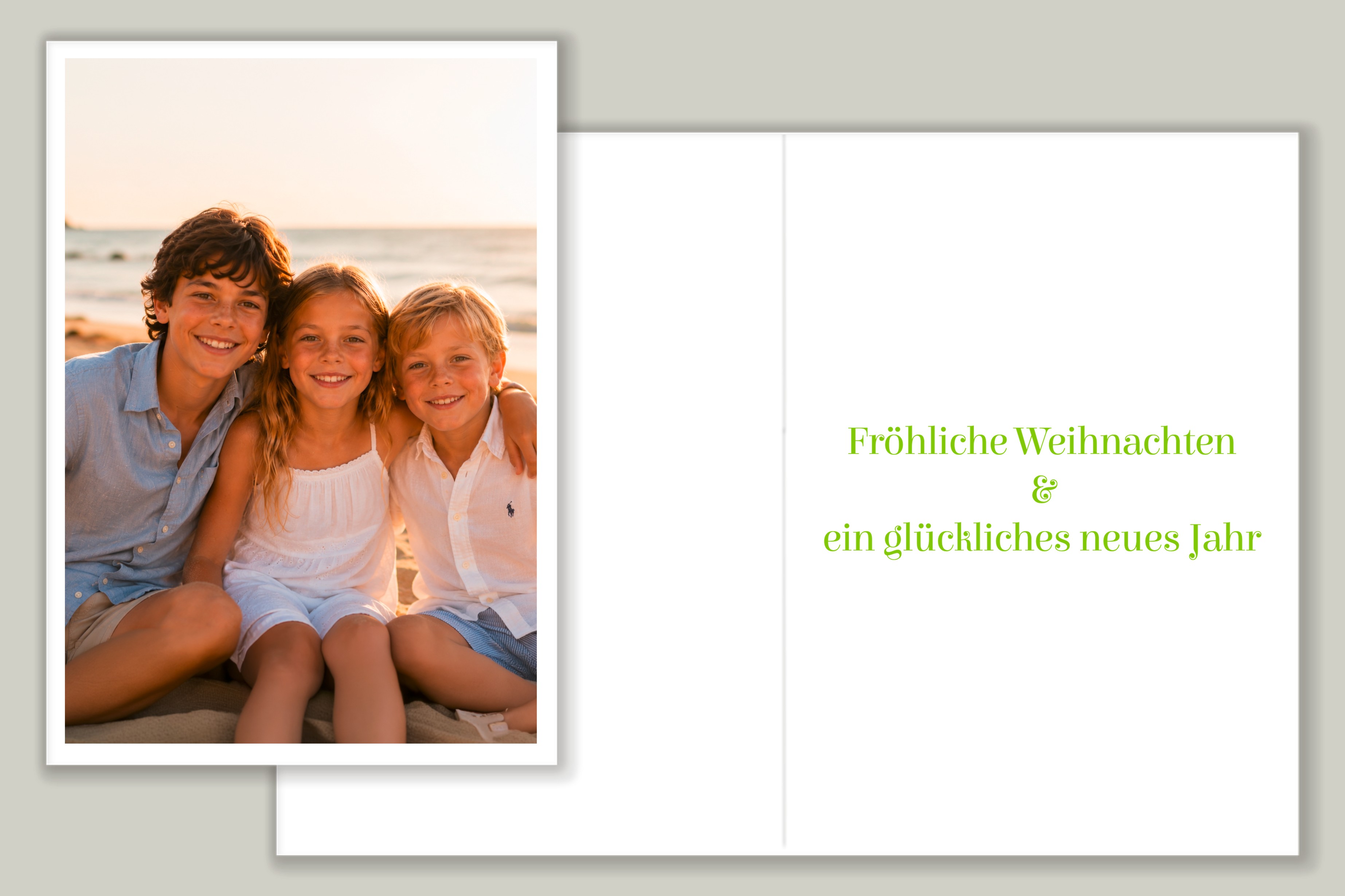 Grünes Hochkantfoto